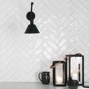 CARRELAGE MURAL RUSTIC BLANCO BRILLO 7,5x30 1M2/BOITE