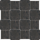 CARRELAGE BLACK&CREAM CHEC.ROUND.BLACK SPACE 28,6X28,6cm  0,96M2/BTE  12PC/BTE