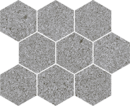 MOSAIQUE NORTHERN STONE ZANCLE ANTRACIT 33X27cm  0,864M2/BTE  12PC/BTE R337