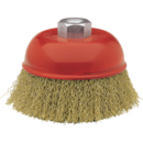 Brosses Industrielles de tasse Acier laitonné Fil fer ondulé ø 0,3.