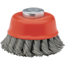 Brosses industrielles de tasse mini-meuleuses.Fil fer tressé ø 0,5.