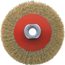 Brosses industrielles coniques Acier laitonné. Fil fer ondulé ø 0,3.