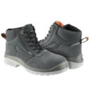 Botte de sécurité S1P en croûte grise 38 avec des détails orange