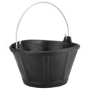 Seau italien de 10 litres avec anse méta en caoutchouc noir très résistant
