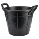 Seau canari en caoutchouc noir de 18 litres / BKCCAN18BP