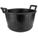 Bac à charbon de 30 litres en caoutchouc noir et résistant