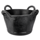 Seau en caoutchouc cabas 37 litres et 4 anses noir / BKCESPU37BP