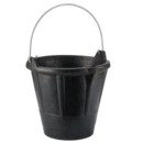 Seau industriel de 12 litres avec anse m en caoutchouc noir très résistant