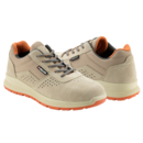 Chaussure de sécurité S1P 39 avec croûte beige et détails en orange