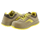 Chaussure de sécurité S3 nubuck 36 beige et détails en jaune