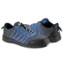 Chaussure de sécurité S3 42 en maille grise avec détails bleus