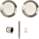 KIT CUVETTE+TIRE-DOIGT+CACHE MORTAISE NICKLE BROSSE POUR PORTE GALANDAGE