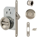 KIT SERRURE CONDA + CUVETTE + TIRE-DOIGT NICKLE BROSSE POUR PORTE GALANDAGE