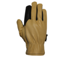GARDEN. Gant fleur de bovin avec traitem ent hydrofuge.  marron/beige  T.10