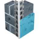 PROFILE D ANGLE PERFORE 3ML ACIER GALVA - 41x41mm jonc PVC BLANC