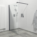 PAROI FIXE OTT140 CLEAN PROFILE NOIR MAT 138/195 TRANSPARENTE