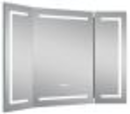MIROIR LUMINEUX LED TRIPTYQUE 80X120 CM