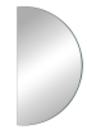 MIROIR LUMINEUX LED HYPNOS DEMI CERCLE 100X50 CM