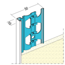 Baguette jonc PVC blanc stop enduit extérieur acier galva 2,5ML 10mm UNITE