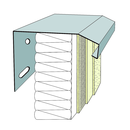 PROFILE DE COURONNEMENT ALU 2,5ML ISO 140mm