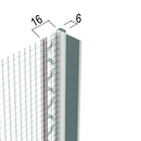 Profilé de raccord à l'huisserie 2,6ML avec joint creux et tissu 6mm