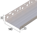 Profilé de départ 2,5ML pour ITE 140mm Aluminium d=1,0mm