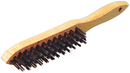 BROSSE METALLIQUE A MANCHE 4 RANGS ACIER BROSSES METALLIQUES