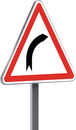 A1a-1000-Classe 1-Virage à droite PANNEAUX PERMANENTS