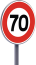 B14-450-Classe 1-Limitation de vitesse à PANNEAUX PERMANENTS