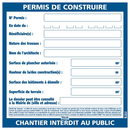 PERMIS DE CONSTRUIRE 800X800MM PERMIS DE CONSTRUIRE