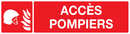 ACCES POMPIERS 200x52mm INCENDIE 200X52