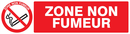ZONE NON FUMEUR 200x52mm INTERDICTION 200X52