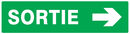 SORTIE FLECHE A DROITE 200x52mm SECOURS 200X52