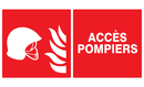 ACCES POMPIERS 330x200mm INCENDIE 330X200