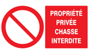 PROPRIETE PRIVEE CHASSE INTERDITE 330x20 INTERDICTION 330X200