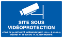 SITE SOUS VIDEOPROTECTION 330x200mm INFORMATION 330X200