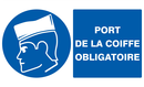 PORT DE LA COIFFE OBLIGATOIRE 330x200mm OBLIGATION 330X200