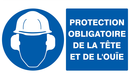 PROTECTION OBLIGATOIRE TETE ET OUIE 330x OBLIGATION 330X200