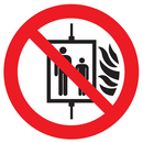 INTERD  D'UTILISER L'ASCENSEUR EN CAS D'