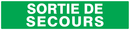 SORTIE DE SECOURS 330x75mm SECOURS 330X75