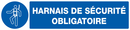 HARNAIS DE SECURITE OBLIGATOIRE 330x75mm OBLIGATION 330X75