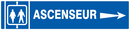 ASCENSEUR FLECHE A DROITE 330x75mm INFORMATION 330X75