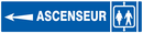 ASCENSEUR FLECHE A GAUCHE 330x75mm INFORMATION 330X75