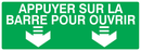APPUYER SUR LA BARRE POUR OUVRIR 330x120 SECOURS 330X120