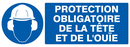 PROTECTION OBLIGATOIRE TETE ET OUIE 330x OBLIGATION 330X120