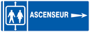 ASCENSEUR FLECHE A DROITE 330x120mm INFORMATION 330X120