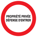 PROPRIETE PRIVEE DEFENSE D'ENTRER D.180m INTERDICTION DIAM, 180