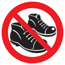 CHAUSSURES INTERDITES D.180mm INTERDICTION DIAM,180