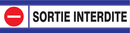 SORTIE INTERDITE D-SIGN 180x45mm D-SIGN INTERDICTION