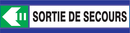 SORTIE DE SECOURS FLECHE A GAUCHE D-SIGN D-SIGN SECOURS
